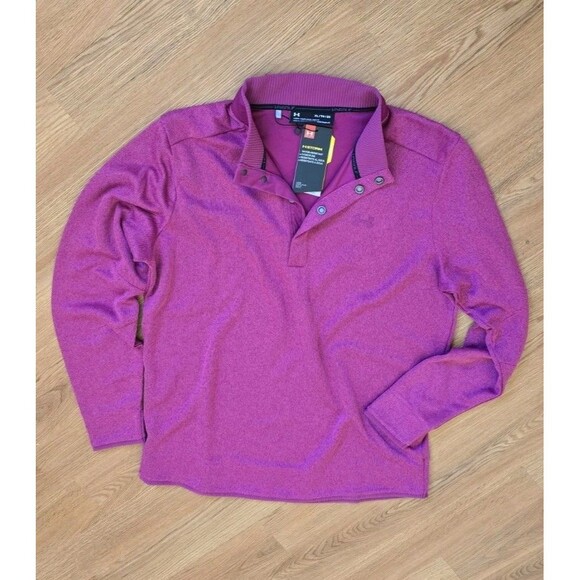 Under Armour UA Storm Golf Fleece Snap Button Mock Neck 1/4 Pullover Size XL - Picture 8 of 8